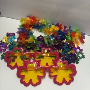 Hawaiian Party Theme Supplies Hibiscus Sunglasses Flower Leis Hibiscus Garland